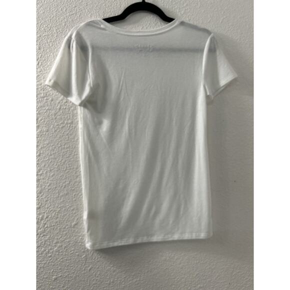 Mudd Relaxed Womens Size S Everyday Tee Short Sleeve T-Shirt White Comfy Cozy - Picture 9 of 10